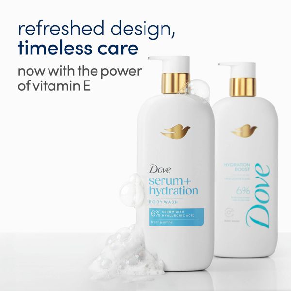 Dove Hydration Boost Serum Body Wash Drenches Dry Skin with 6% Hydrating Serum with Hyaluronic Acid - 18.5 fl oz