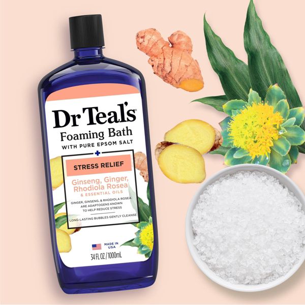 Dr Teal's Stress Relief Essential Oils Foaming Bath Soak - 34oz