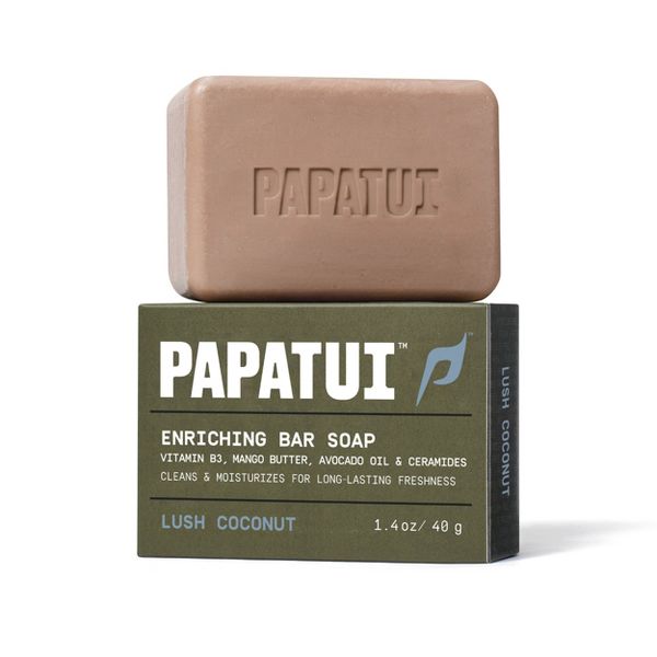 Papatui Men's Sulfate-Free Exfoliating and Hydrating Avocado Oil and Ceramides Bar Soap - 1.4oz