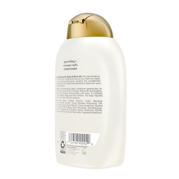 OGX Quenching+ Coconut Curls Conditioner with Coconut Oil, Citrus Oil & Honey - 13 fl oz