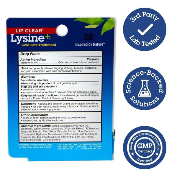 Lip Clear Lysine + Cold Sore Treatment - 0.25oz