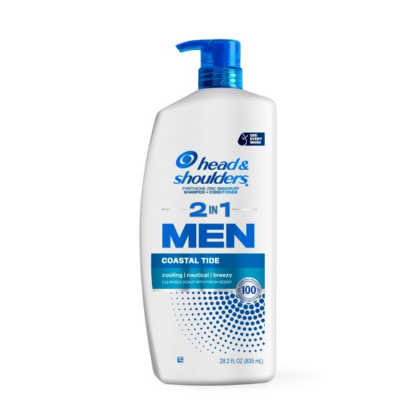 Head & Shoulders Men's 2-in-1 Shampoo and Conditioner, Anti-Dandruff Treatment, Full & Thick for Daily Use, Paraben-Free - 28.2 fl oz