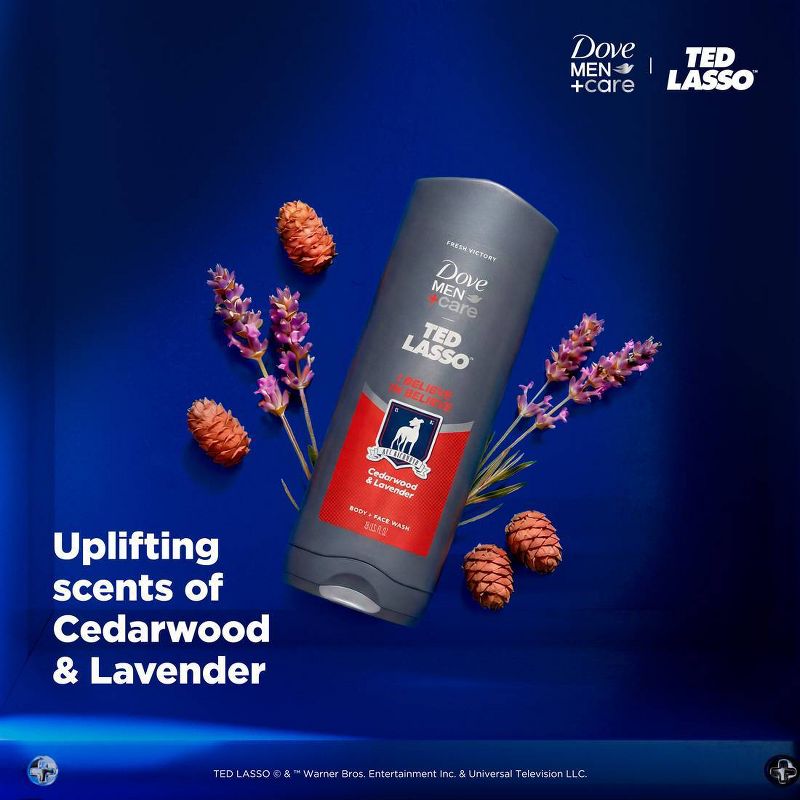 Dove Men+Care Ted Lasso Limited Edition Body & Face Wash - I Believe in Believe - Cedarwood & Lavender - 18 fl oz