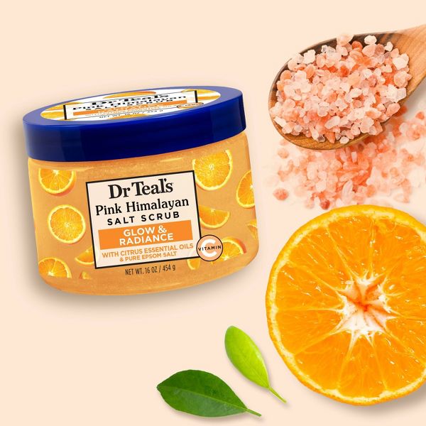Dr Teal's Glow & Radiance Vitamin C Citrus Salt Scrub - 16oz