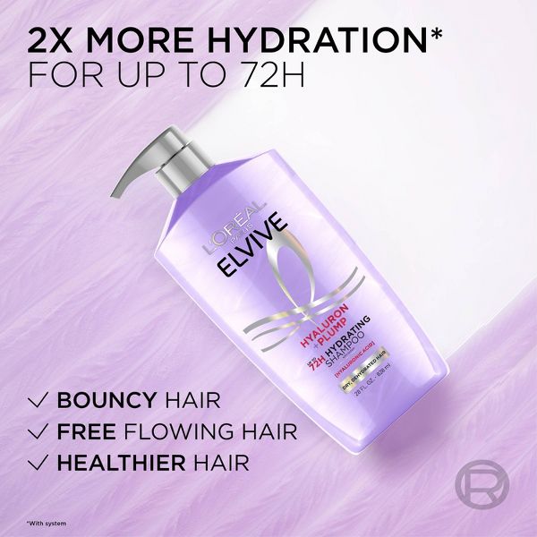 L'Oreal Paris Elvive Hyaluron Hydrating Shampoo Paraben-Free - 13.5 fl oz