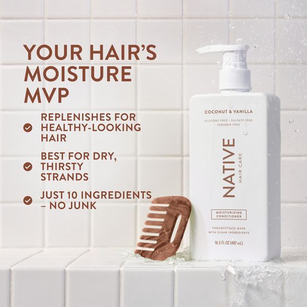 Native Coconut & Vanilla Moisturizing Conditioner for Men & Women - 16.5 fl oz