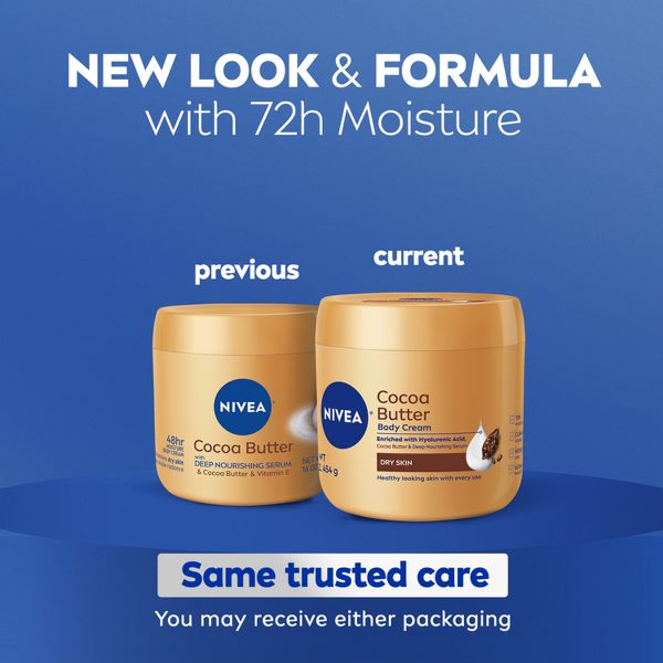 NIVEA Cocoa Butter Body Cream for Dry Skin - 16oz