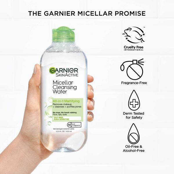 Garnier Mattifying Micellar Water Makeup Remover for Oily Skin - 13.5 fl oz
