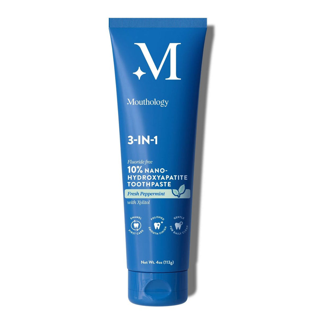 Mouthology 10% Nano Hydroxyapatite Fluoride-Free Sodium Lauryl Sulfate-Free Toothpaste - 4oz