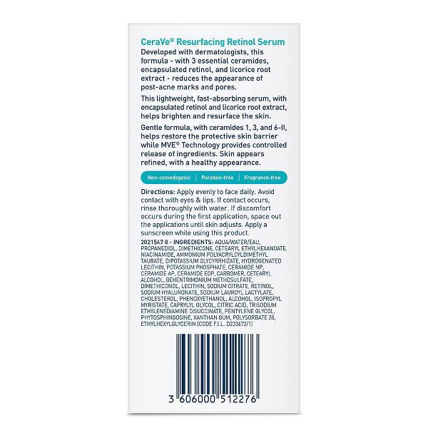 CeraVe Resurfacing Retinol Face Serum - 1 fl oz