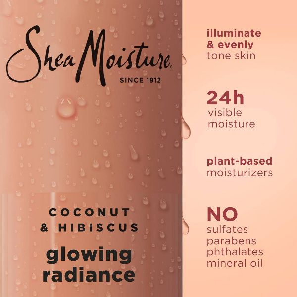 SheaMoisture Body Wash Glowing Radiance - Coconut & Hibiscus with Vitamin C & Songyi Mushroom Extracts - 18 fl oz