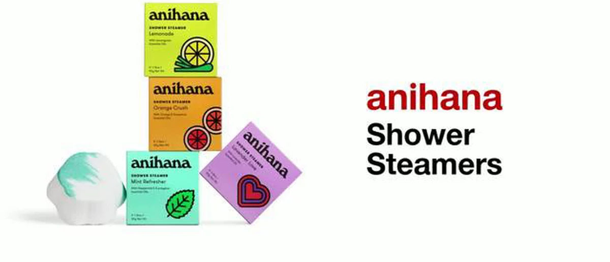 anihana Aromatherapy Essential Oil Mint Refresher Peppermint and Eucalyptus Shower Steamer - 1.76oz