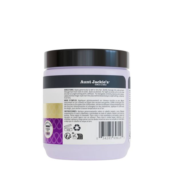 Aunt Jackie's Curl La La Defining Curl Custard - 15oz: For Textured & Curly Hair, Cream Form, Curl Enhancer