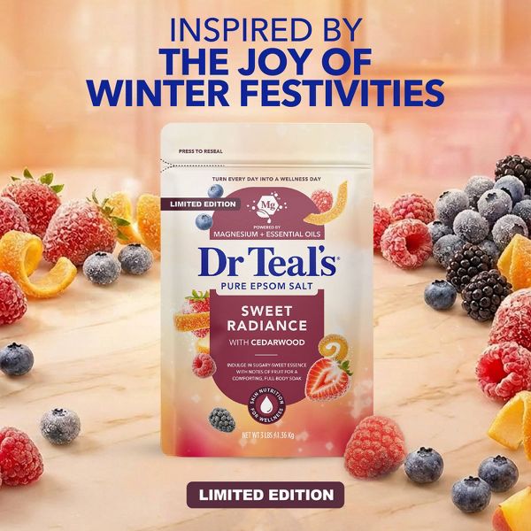 Dr Teal's Epsom Salt Magnesium Soak - Sweet Radiance with Cedarwood - 3lbs