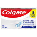 Colgate Baking Soda and Peroxide Whitening Fluoride Toothpaste Brisk Mint - 6oz/3pk
