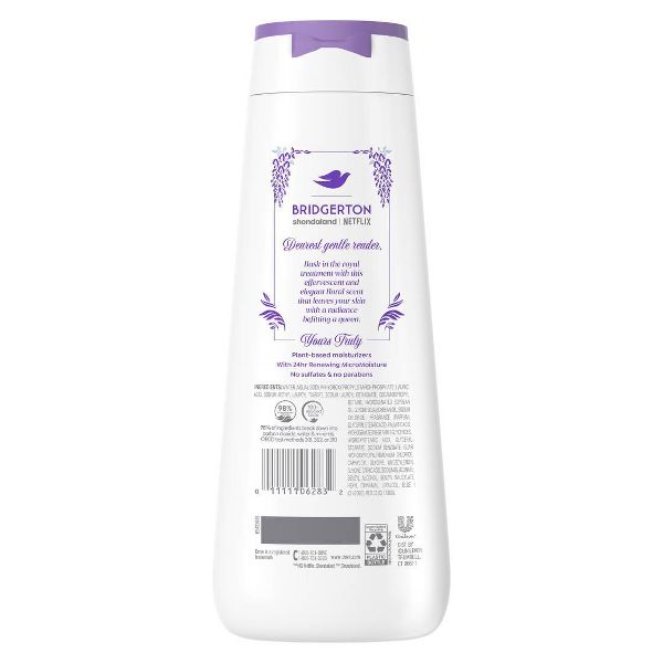 Dove Beauty Limited Edition Bridgerton Body Wash - Whispering Wisteria - Orchids & Champagne Scent - 20oz