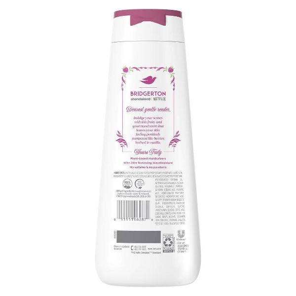 Dove Beauty Limited Edition Bridgerton Body Wash - Raspberry Rendezvous -Raspberry and Vanilla Scent - 20oz