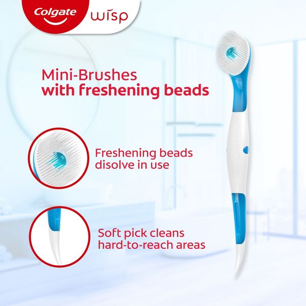Colgate Max Fresh Wisp Disposable Travel Toothbrushes - Mini - Peppermint - Trial Size -24ct