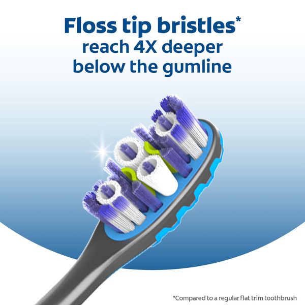 Colgate 360 Advanced Floss-Tip Manual Toothbrush – Medium - 1ct
