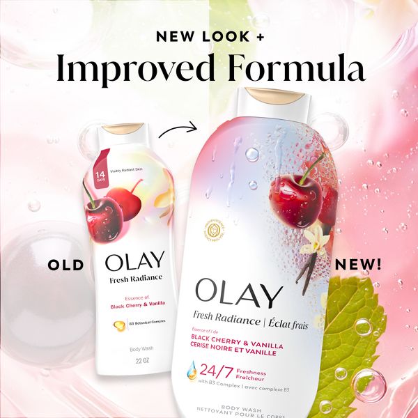 Olay Fresh Radiance Vitamin B3 and Antioxidant Blend Body Wash - Black Cherry and Vanilla - 22 fl oz