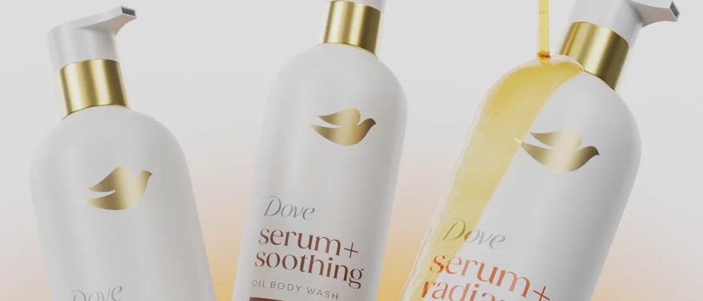 Dove Beauty Serum+Dewy Oil Body Wash - 50% Glycerin Serum - 15.3 fl oz