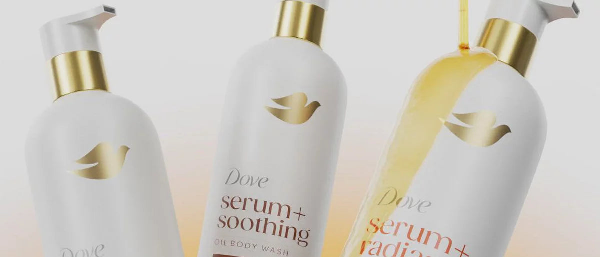 Dove Beauty Serum+Dewy Oil Body Wash - 50% Glycerin Serum - 15.3 fl oz