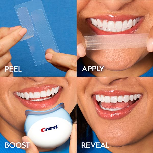 Crest 3DWhitestrips Sensitive + LED Light At-Home Teeth Whitening Kit - 14 Treatments