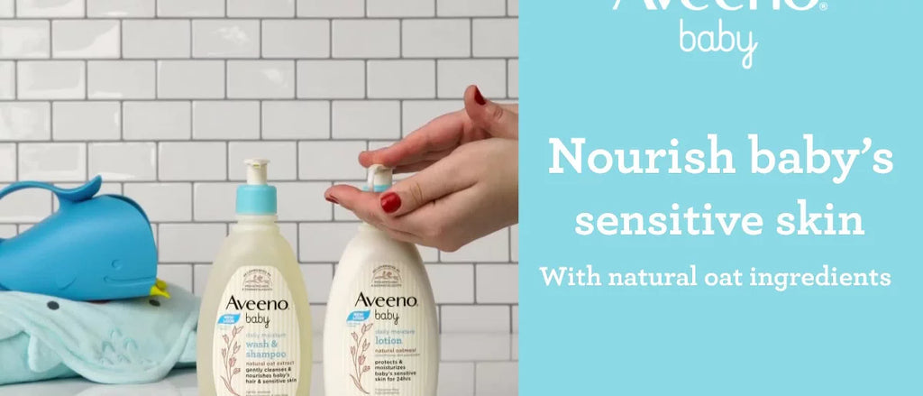 Aveeno Baby Daily Care Gift Set Includes Daily Moisturizing Body Lotion & 2-in-1 Baby Bath Wash & Shampoo - 2 ct