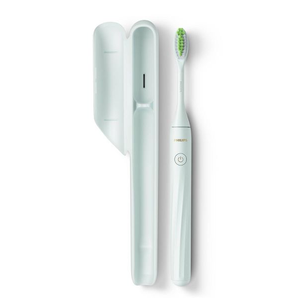 Philips One by Sonicare Battery Electric Toothbrush Model HY1100/01 with Travel Case and Brush Head - Coral