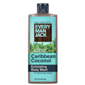 Every Man Jack Naturally Derived Men's Medium Grit with Sand Exfoliating Body Wash - Caribbean Coconut - 14 fl oz