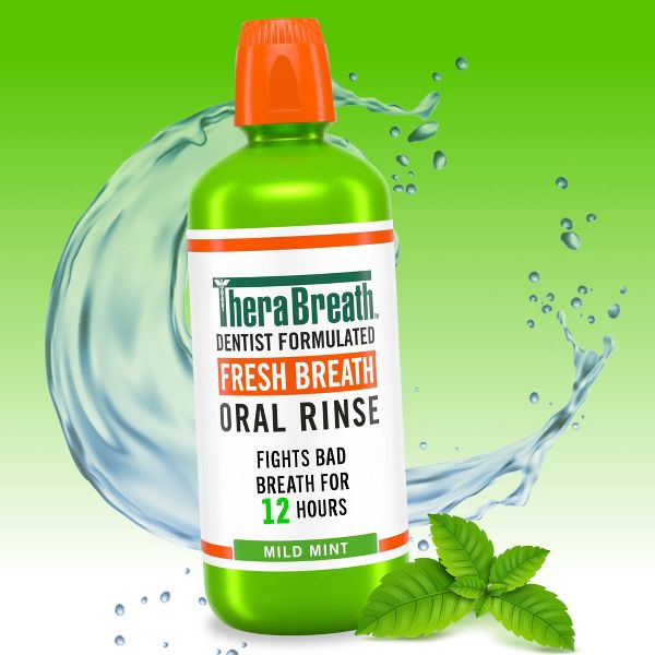 TheraBreath Fresh Breath Mouthwash Alcohol-Free - Mild Mint - 16 fl oz