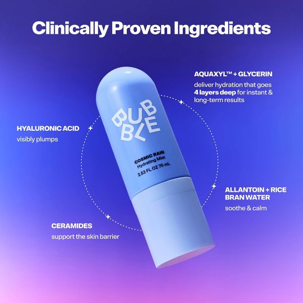 Bubble Skincare Cosmic Rain Hydrating Daily Facial Mist - 2.5 fl oz