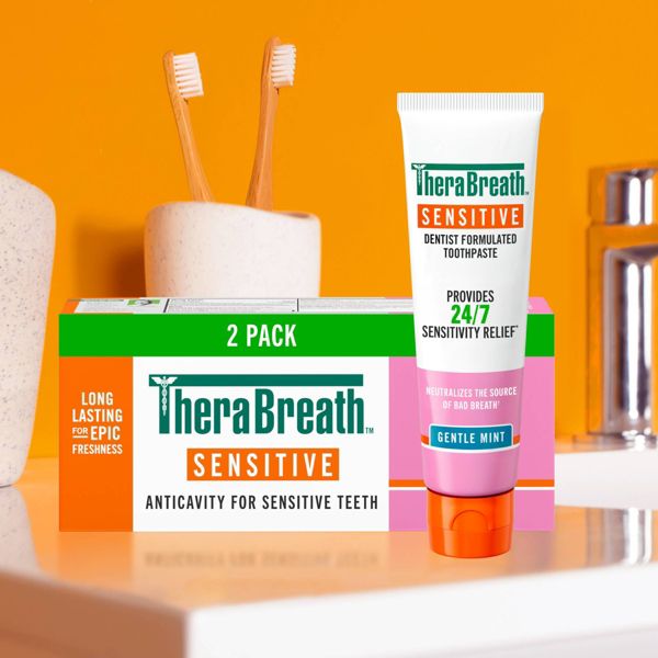 TheraBreath Sensitive Fluoride Toothpaste - Gentle Mint - 4oz