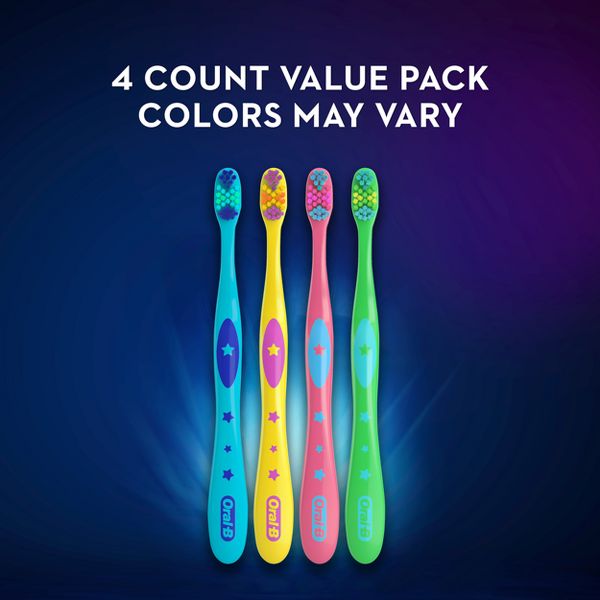 Oral-B Kids Soft Toothbrush with Space Designs - 4ct