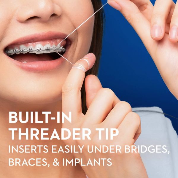Oral-B Threader Dental Floss for Bridges, Braces and Implants - 30 Threaders