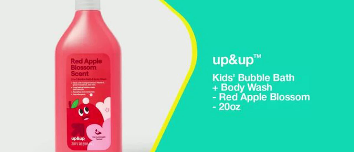 Kids' Bubble Bath + Body Wash - Red Apple Blossom - 20 fl oz - up&up™