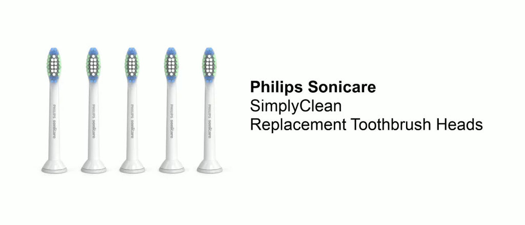 Philips Sonicare C1 SimplyClean Replacement Electric Toothbrush Head - HX6014/65 - White - 4pk