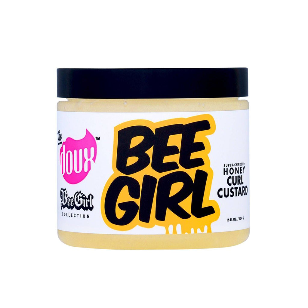 The Doux Bee-Girl Honey Curl Custard - 16 fl oz: Enhancer for Textured, Curly Hair; Liquid Curl Styling Product