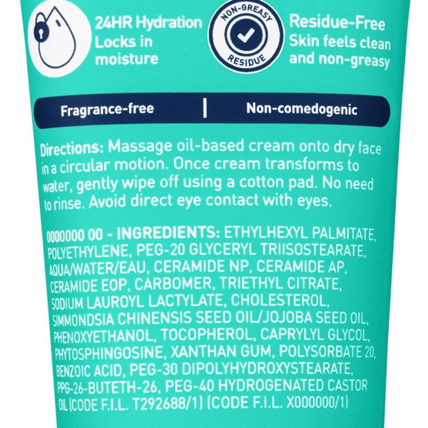 CeraVe Cream-to-Water Make Up Melter with Squalane & Ceramides Nourishing Cleansing Transforming Formula, Effortless Makeup Removal- 4 fl oz