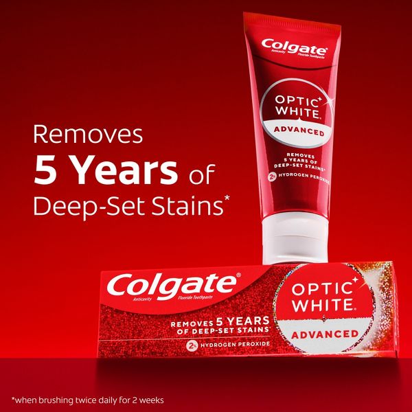 Colgate Optic White Advanced Icy Fresh Teeth Whitening Toothpaste - 3.2oz/3pk