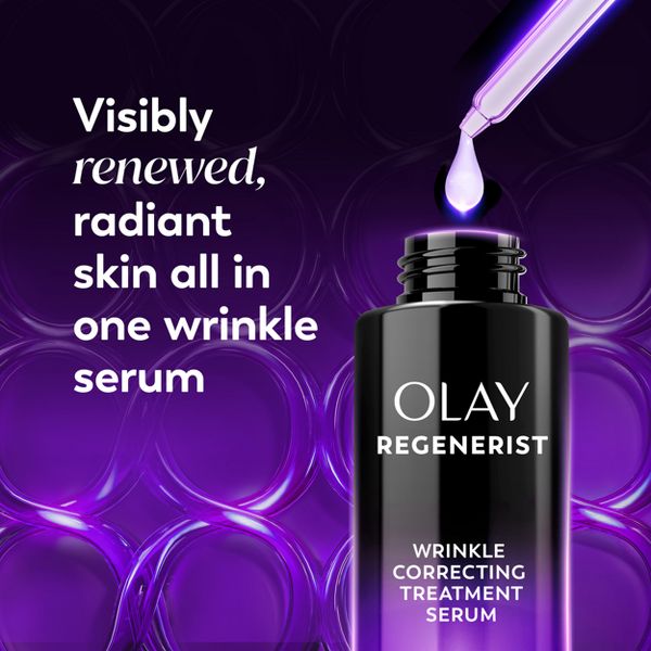Olay Regenerist Anti-Aging Night Serum, Hydrating & Wrinkle Correcting Treatment - 1 fl oz