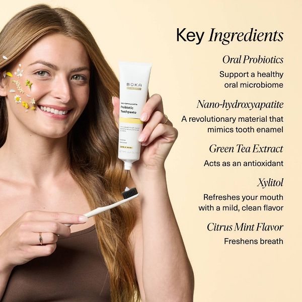 Boka n-Ha Probiotic Toothpaste - Citrus Mint - 3.4oz