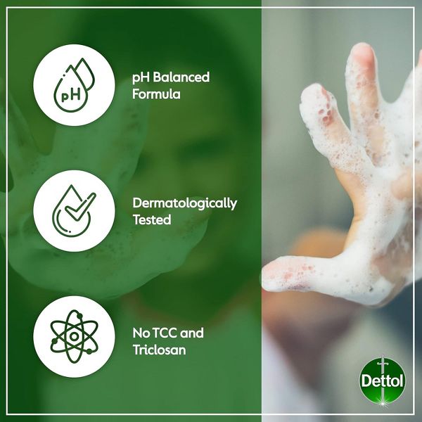 Dettol Cool Antibacterial Body Wash with Menthol Fragrance, pH Balanced Formula, 2 Pack 500g Pump Bottles