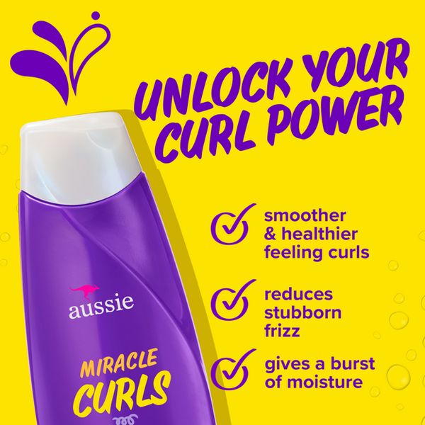 Aussie Paraben-Free Miracle Curls Conditioner with Coconut & Jojoba Oil For Curly Hair - 12.1 fl oz