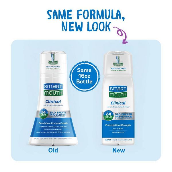 SmartMouth Advanced Clinical Formula Fresh Mint Activated Mouthwash - 16 fl oz