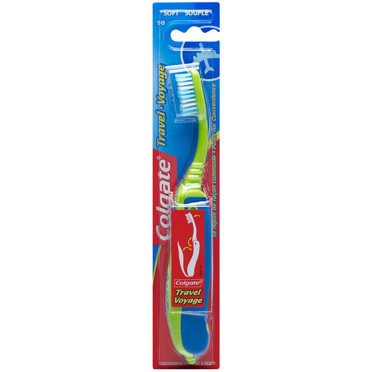 Colgate Travel Foldable Compact Size Manual Toothbrush with Cover - Soft