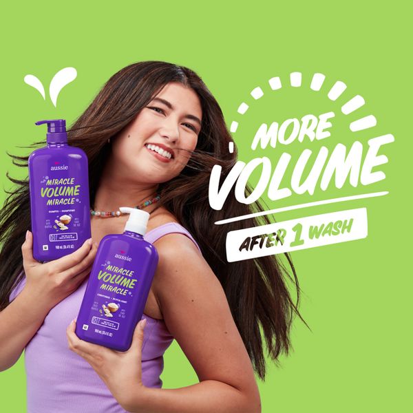 Aussie Paraben-Free Miracle Volume Shampoo with Plum & Bamboo For Fine Hair - 30.4 fl oz