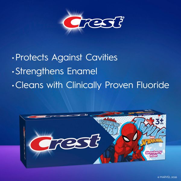 Crest Kids' Spider-Man Strawberry Rush Toothpaste - 4.2oz