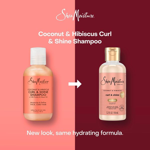 SheaMoisture Coconut & Hibiscus Curl & Shine Shampoo - 3.2 fl oz