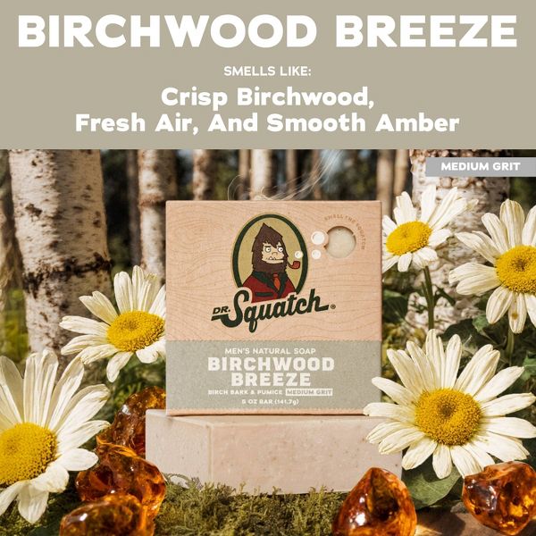 DR. SQUATCH Men's All Natural Bar Soap - Brichwood Breeze - 5oz